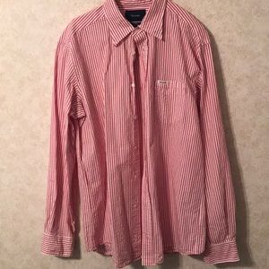 Faconnable Large Tall Excellent condition. Red and White. Long sleeve